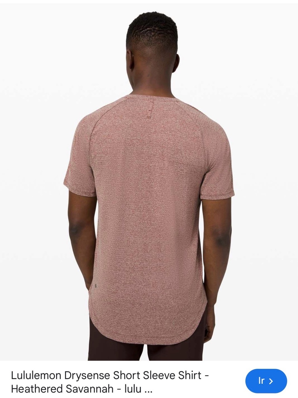 lululemon athletica Heathered Rose Short Sleeve Men's Shirt - Picture 1 of 8